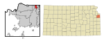 Johnson County Kansas Incorporated and Unincorporated areas Mission Highlighted